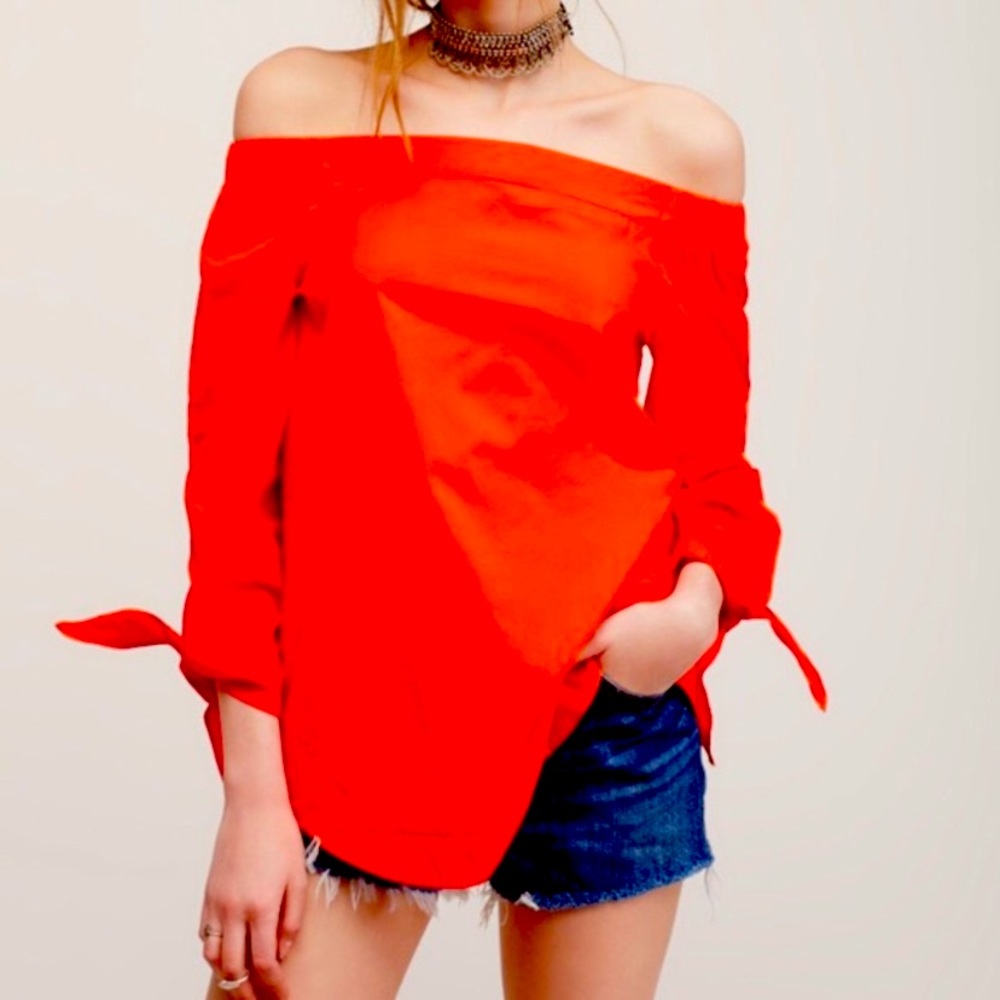 Free People off-shoulder cotton blouse